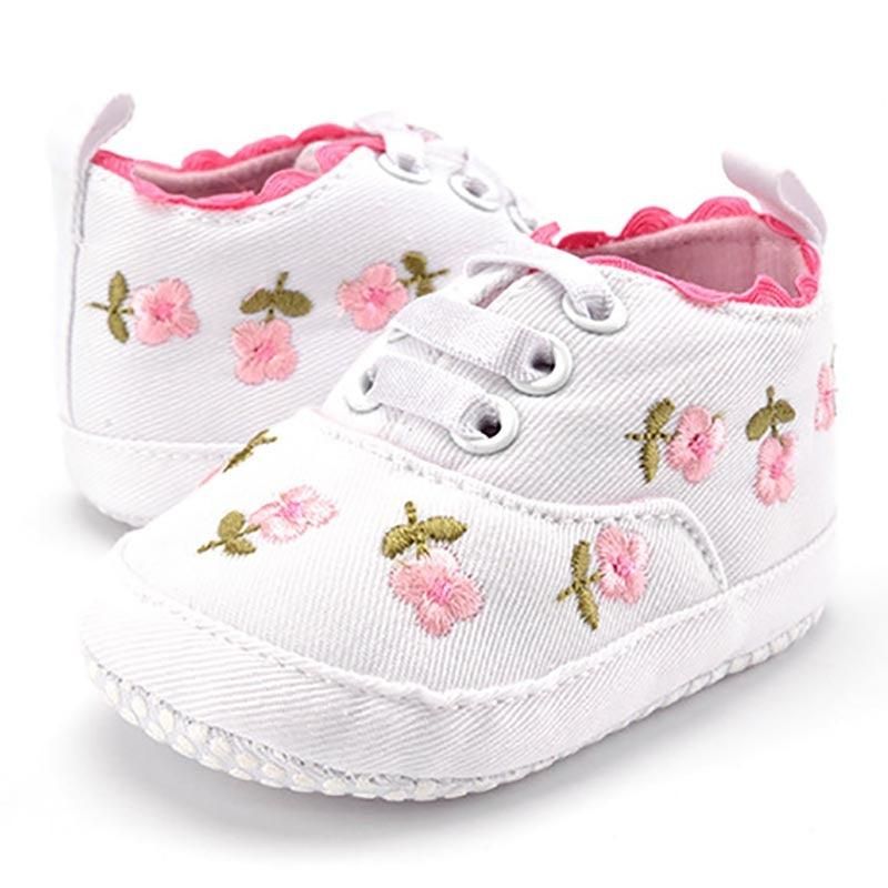 Baskets Mignonnes En Coton À Fleurs Pour Filles