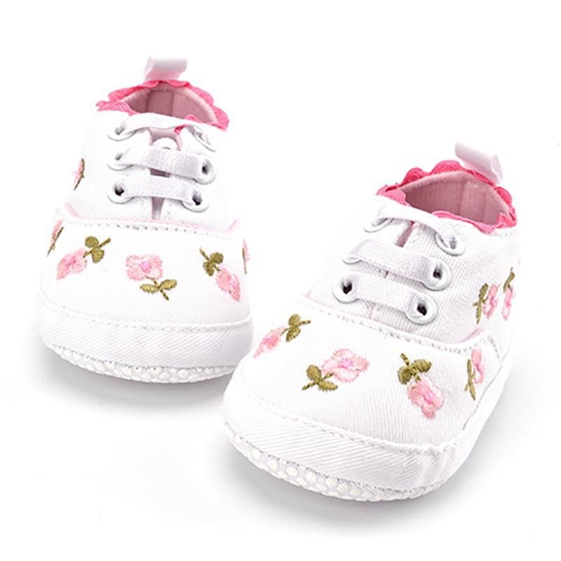 Baskets Mignonnes En Coton À Fleurs Pour Filles