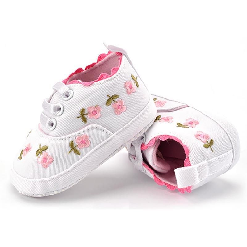 Baskets Mignonnes En Coton À Fleurs Pour Filles