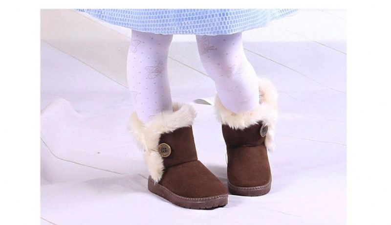 Bottes D'hiver Super Douces En Fourrure Écologique Pour Enfants