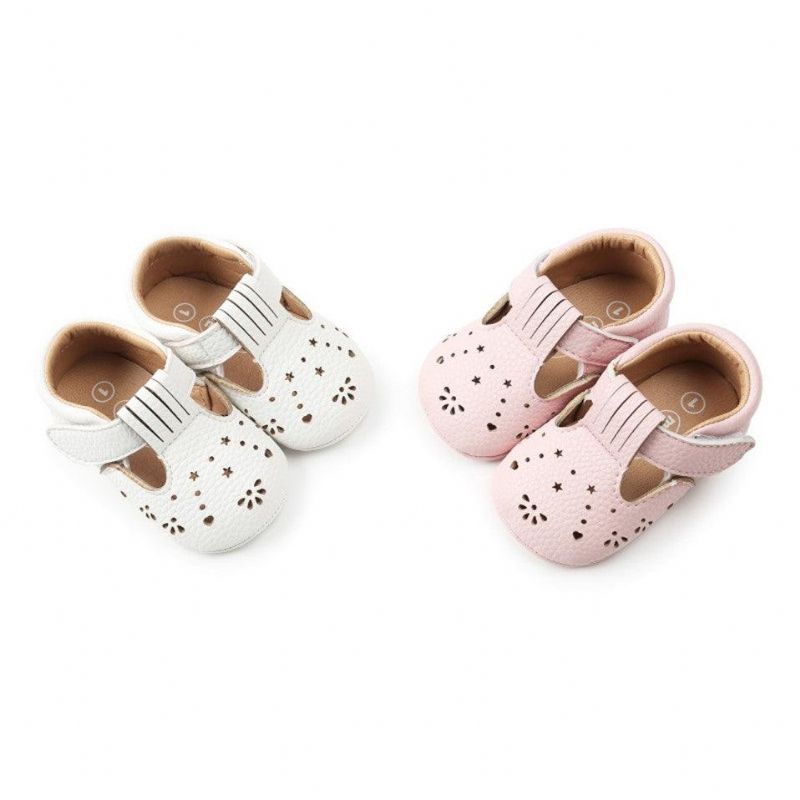 Chaussures Bébé Fille En Blanc Et Rose