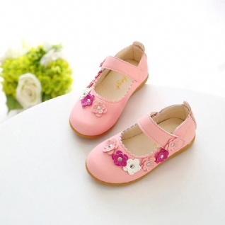 Sandales En Cuir Souple Flowers Pour Fille