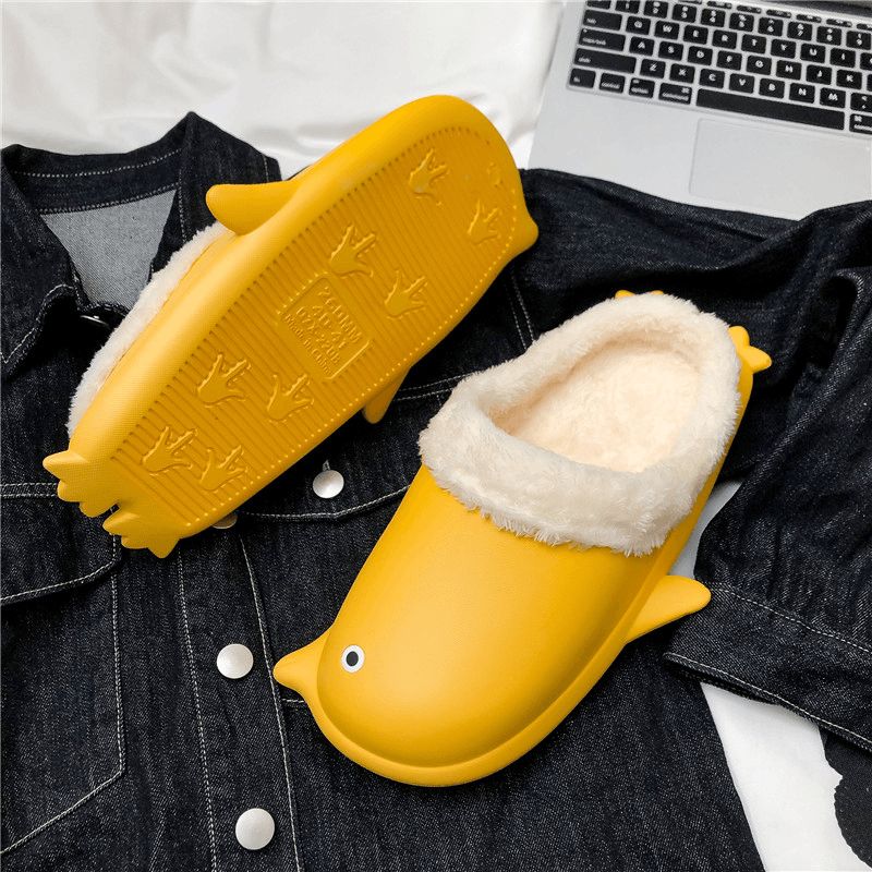 Chaussons En Coton Chauds En Forme De Petit Pingouin Pour Hommes