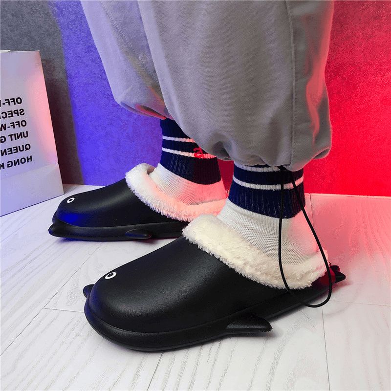 Chaussons En Coton Chauds En Forme De Petit Pingouin Pour Hommes