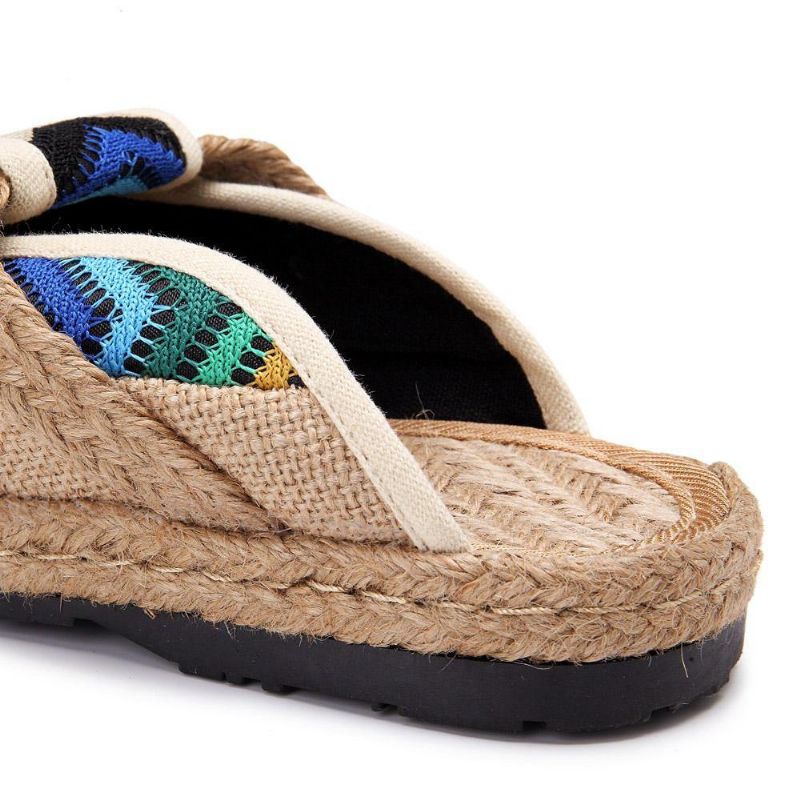 Espadrilles Arc-en-ciel Mocassins Dos Nu En Lin