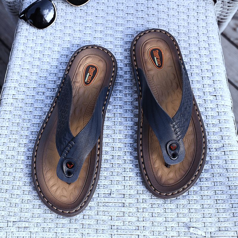 Hommes Flip Flop Retro Casual Soft Home Pantoufles