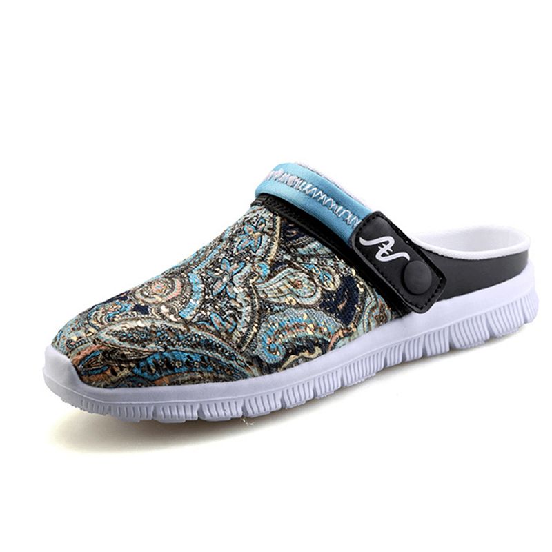 Hommes Pantoufles Chaussures Respirant Fleur Plage Sandales En Plein Air