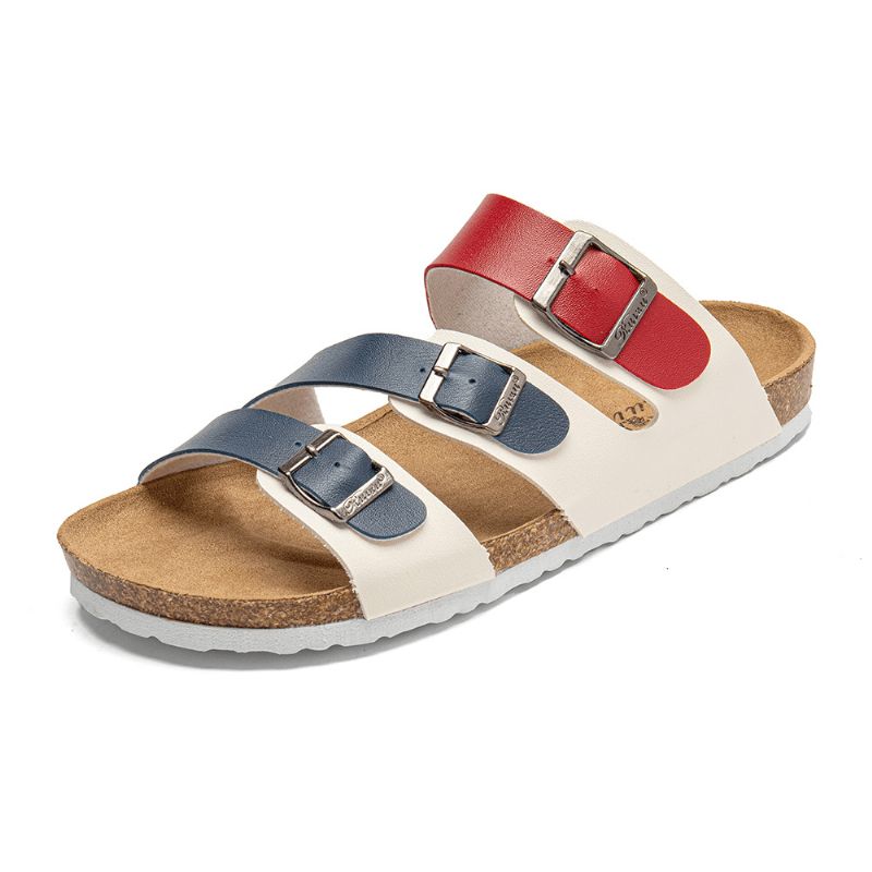 Hommes Respirant Non Slip Cork Bottom Open Beach Casual Slide Pantoufle