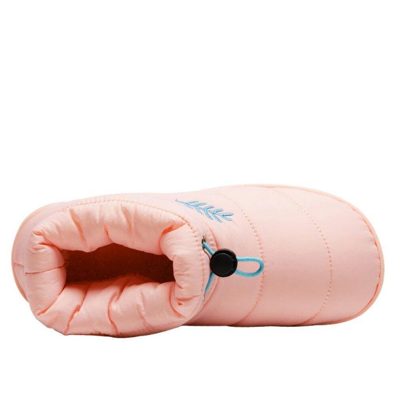 Pantoufles D'intérieur À Bande Élastique Imperméable En Peluche Pour Femmes