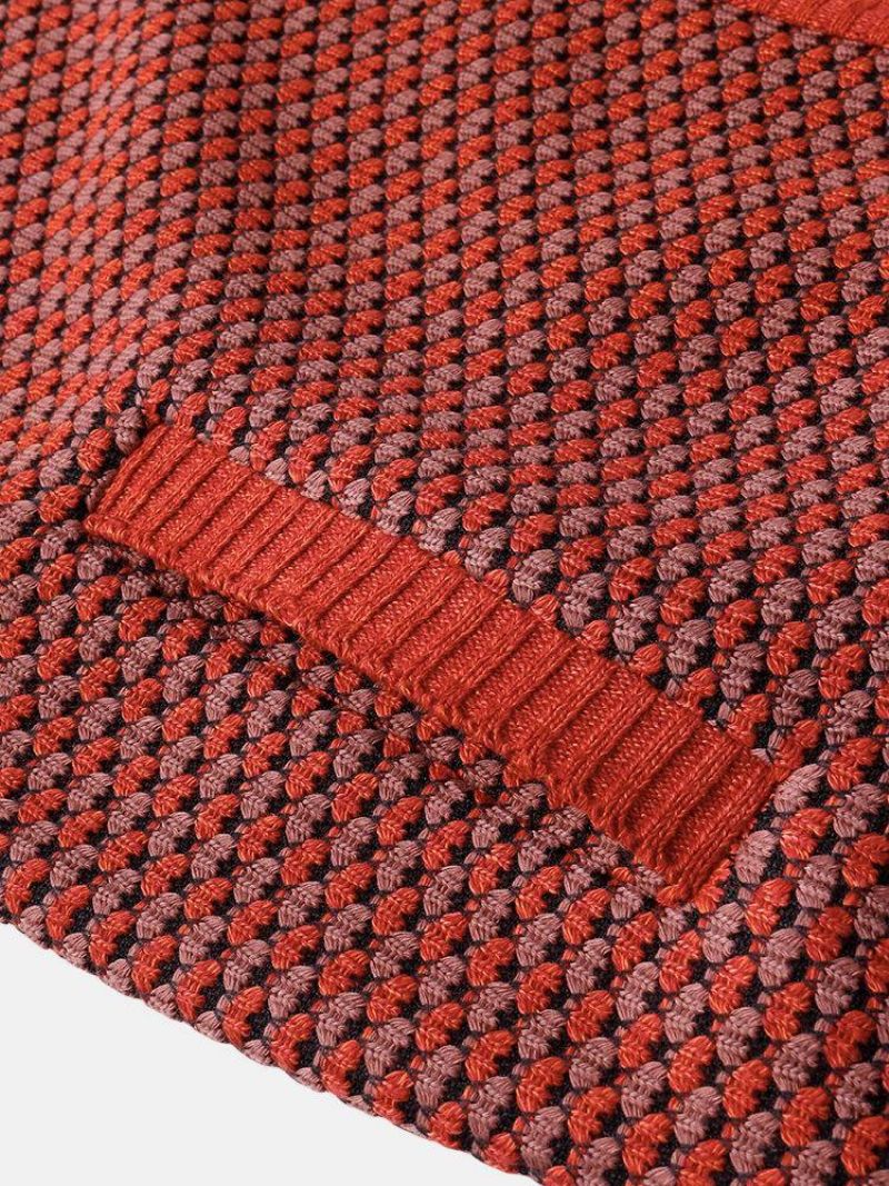 Cardigans Chauds Décontractés En Tricot Côtelé À Fermeture Éclair Pour Hommes