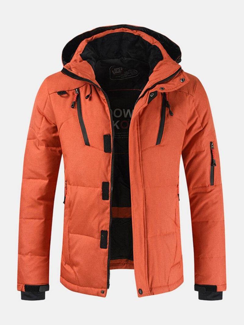 Manteau En Duvet À Capuche De Couleur Unie Pour Hommes