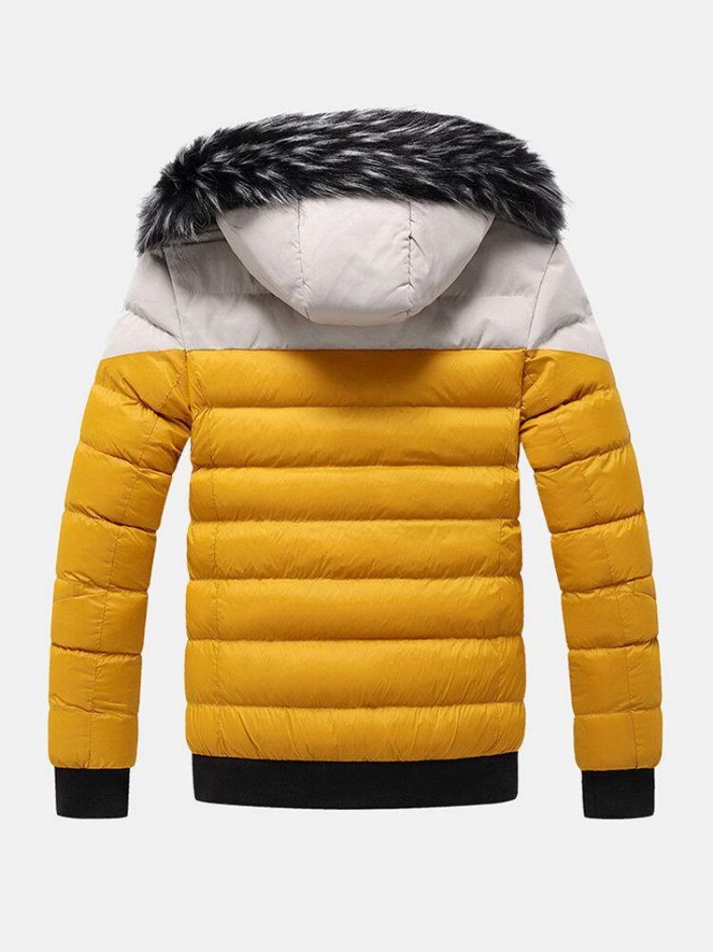 Veste En Duvet À Capuche Amovible Avec Motif De Lettres Latérales Pour Hommes