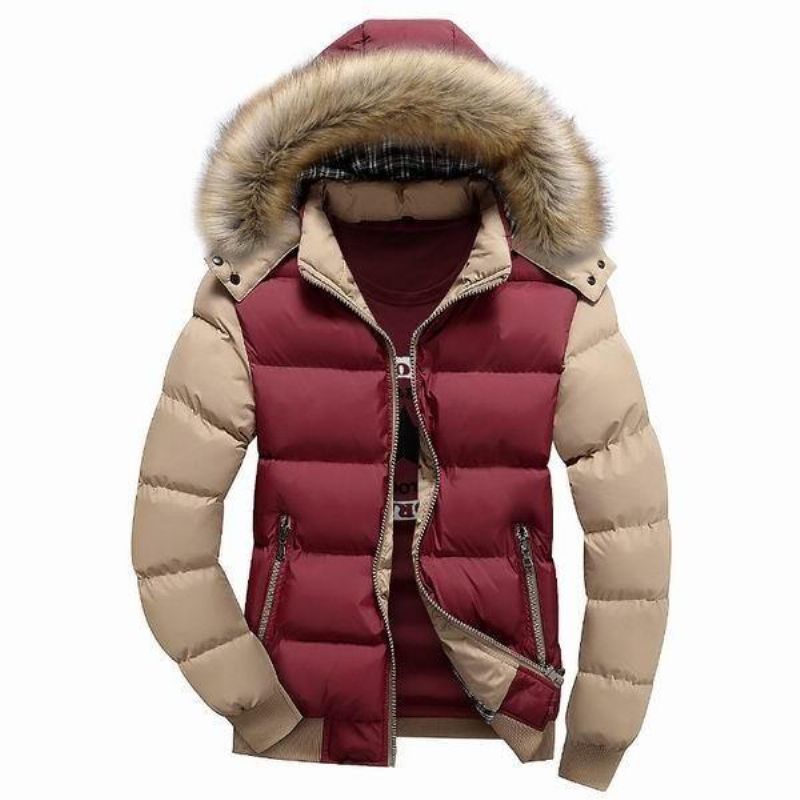 Veste Matelassée À Capuche Amovible Pour Homme