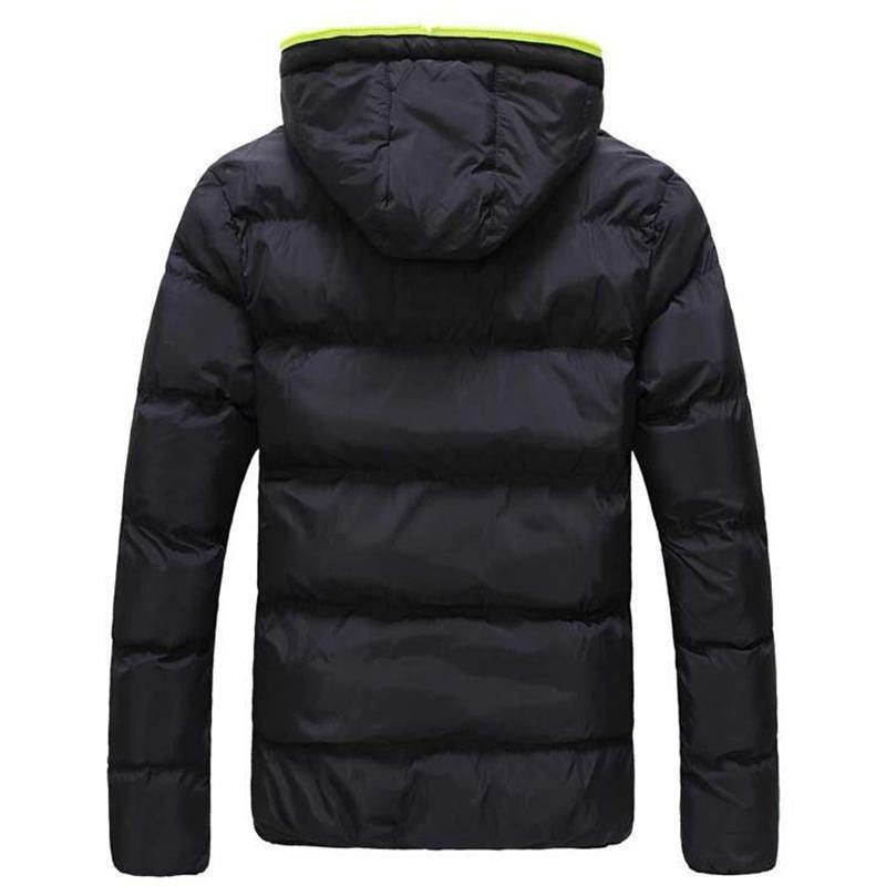 Veste Matelassée À Capuche Chaude Pour L'hiver Avec Contraste Thermique Pour Hommes