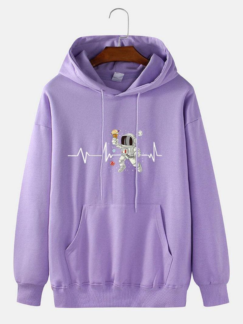 Sweat À Capuche Avec Cordon De Serrage En Coton Ecg Ice Cream Astronaut Pour Homme