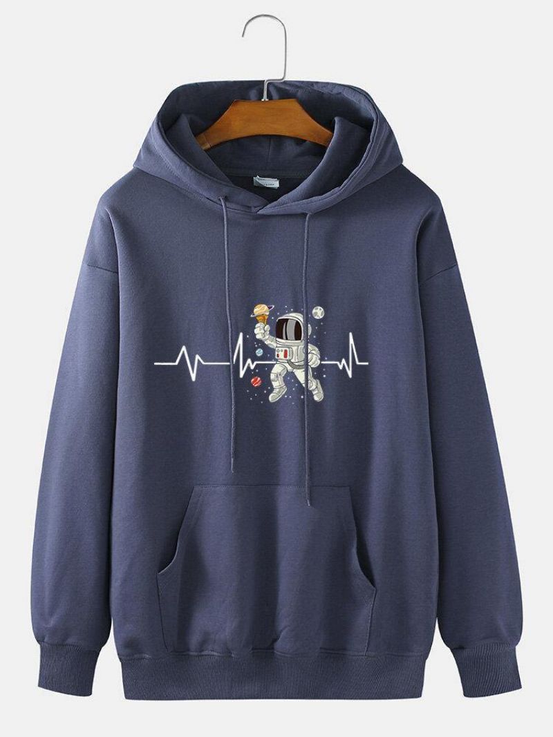 Sweat À Capuche Avec Cordon De Serrage En Coton Ecg Ice Cream Astronaut Pour Homme