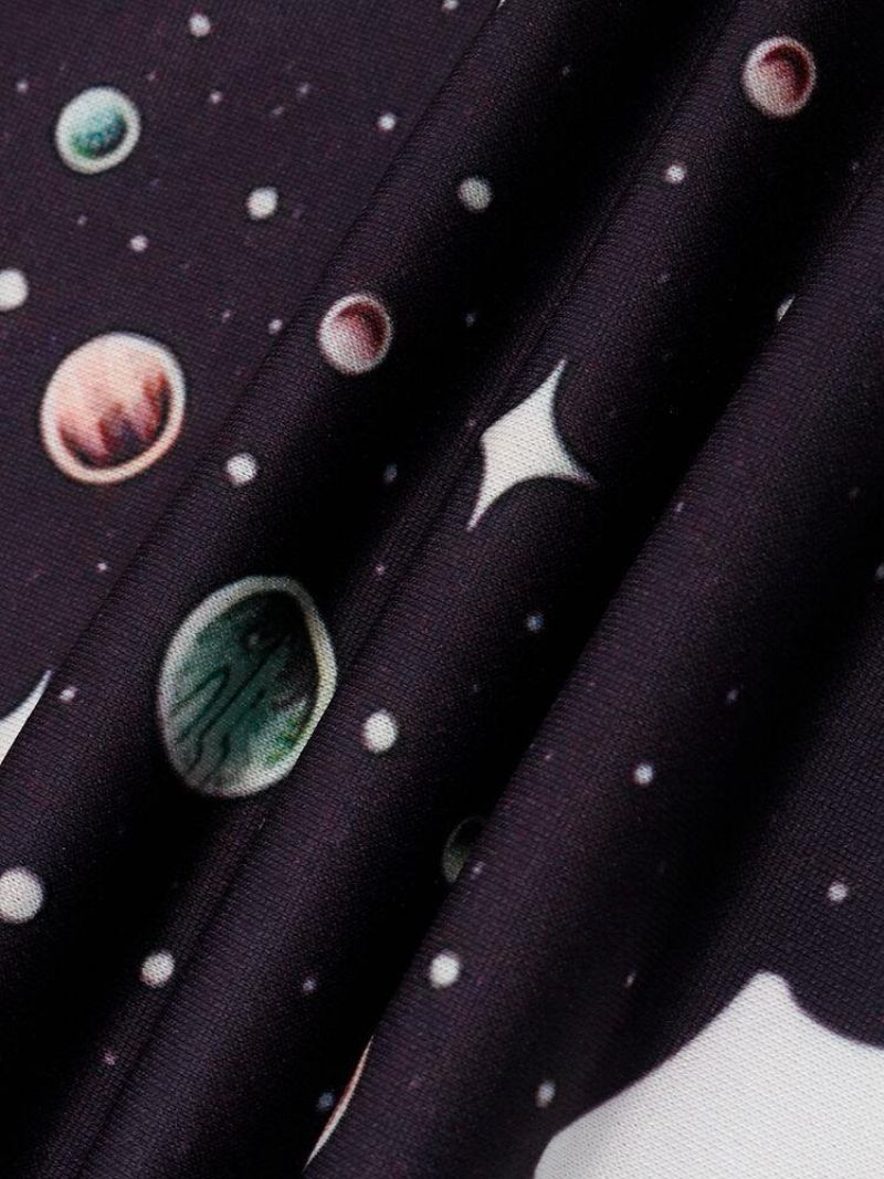 Sweat À Capuche À Manches Longues À Imprimé Galaxie Astronaute Design Pour Homme Avec Poche