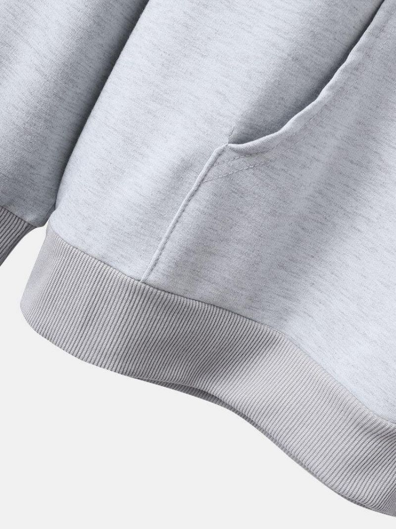 Sweats À Capuche Avec Cordon De Serrage 100 % Coton Imprimé Lettre Pour Homme