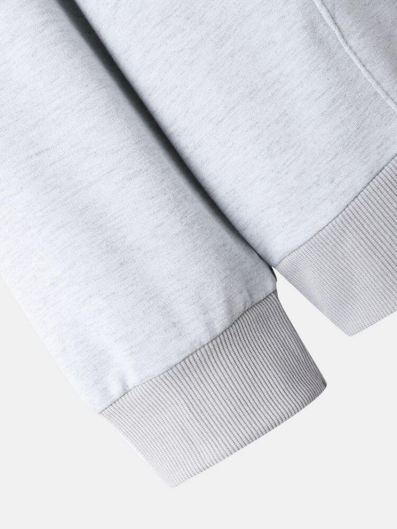 Sweats À Capuche Avec Cordon De Serrage 100 % Coton Imprimé Lettre Pour Homme