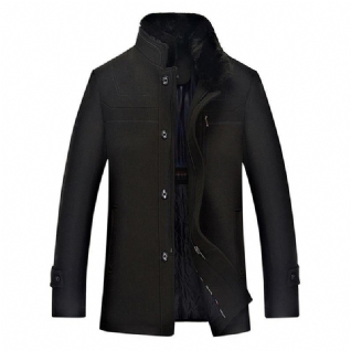 Manteau D'hiver Mi-long En Laine Pour Hommes Trench Manteau Épais Et Chaud