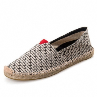 Espadrilles À Enfiler De Couleur Unie Pour Femmes De Grande Taille Chaussures Plates De Pêcheur