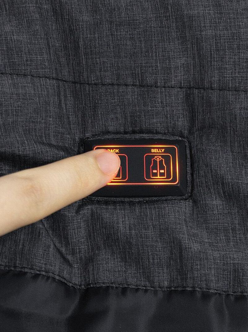 Gilet En Duvet À Fermeture Éclair À L'avant Avec Chauffage Électrique Usb