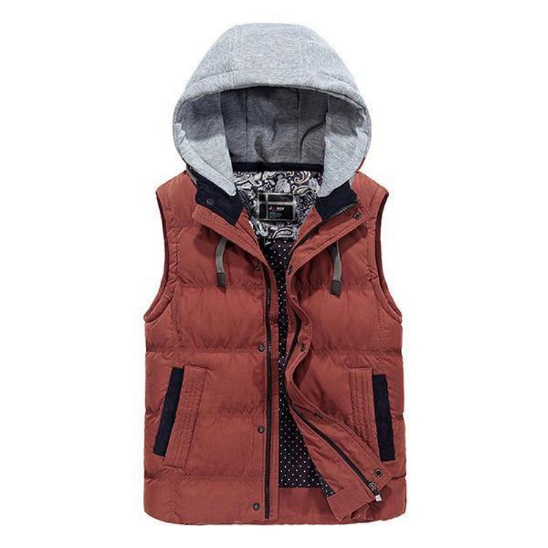 Gilets Chauds À Capuche Couleur Patchwork