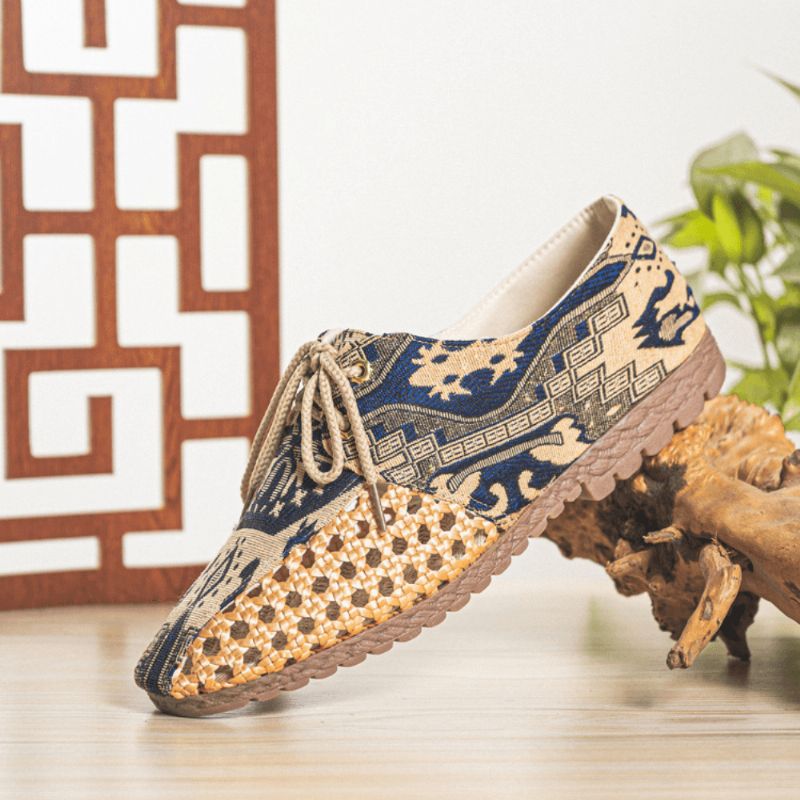 Chaussures En Toile Décontractées À Motif De Style Chinois Respirantes Et Respirantes Pour Hommes