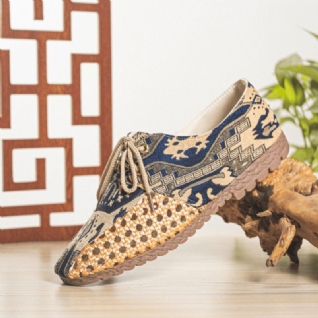 Chaussures En Toile Décontractées À Motif De Style Chinois Respirantes Et Respirantes Pour Hommes