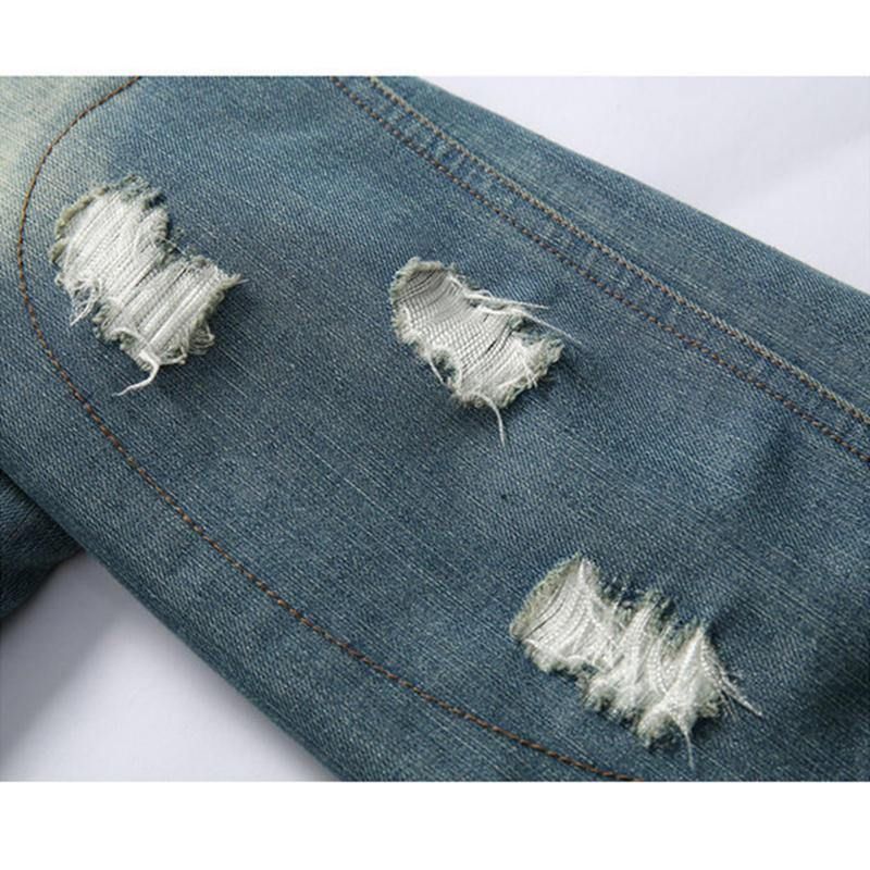 Mode Homme 100% Coton Poches Denim Polaire Épaissi Col Montant Veste Décontractée