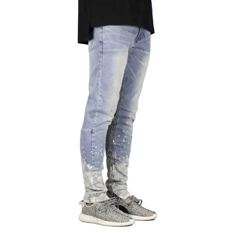 Jeans Homme Dégradé Couleur Mode Grande Taille Bleu Jeans Homme