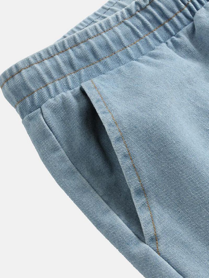 Nouvelle Mode Décontractée Pour Hommes Grande Taille Beau Pantalon En Jean Rétro