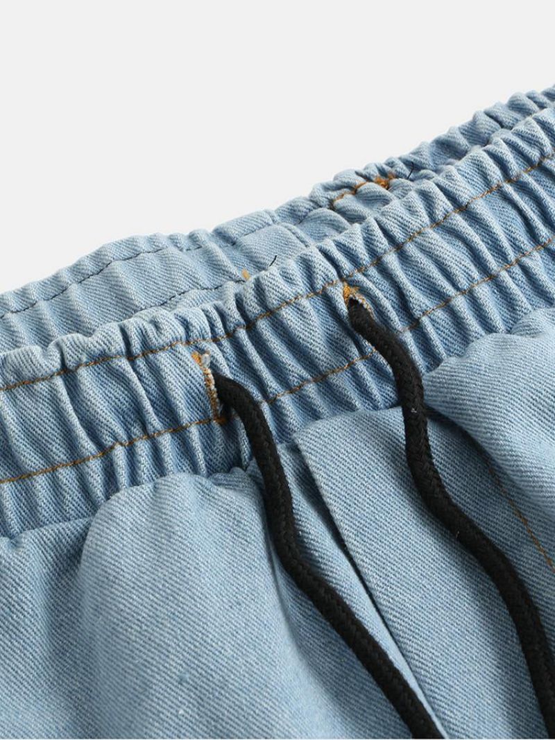 Nouvelle Mode Décontractée Pour Hommes Grande Taille Beau Pantalon En Jean Rétro