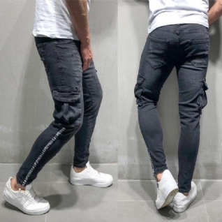 Pour Les Pantalons De Petits Pieds Pour Hommes Europe Et États-unis Foot Zipper Jeans Nouveau