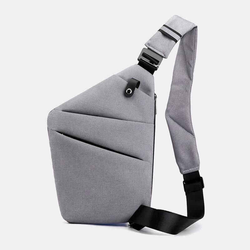 Hommes Lumineux Oxford Multi-poches Grande Capacité Anti-vol Étanche Sac À Bandoulière Sac De Poitrine Sac À Bandoulière