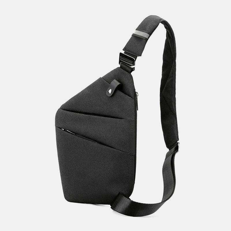 Hommes Lumineux Oxford Multi-poches Grande Capacité Anti-vol Étanche Sac À Bandoulière Sac De Poitrine Sac À Bandoulière