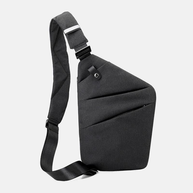 Hommes Lumineux Oxford Multi-poches Grande Capacité Anti-vol Étanche Sac À Bandoulière Sac De Poitrine Sac À Bandoulière