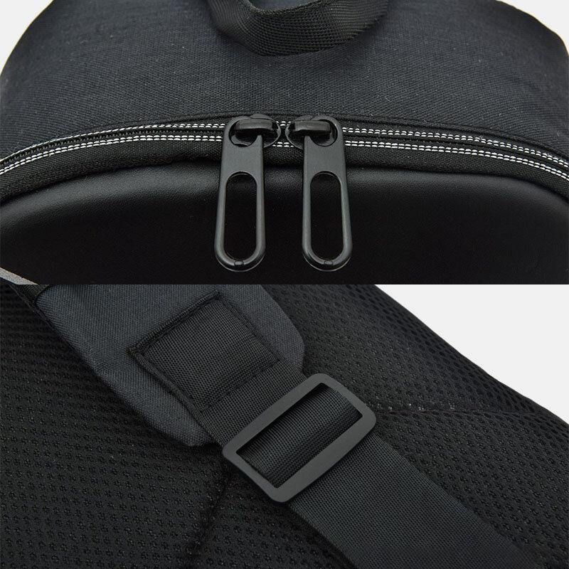 Hommes Nylon Usb Charge Casual Outdoor Brief Chest Bag Sac À Bandoulière