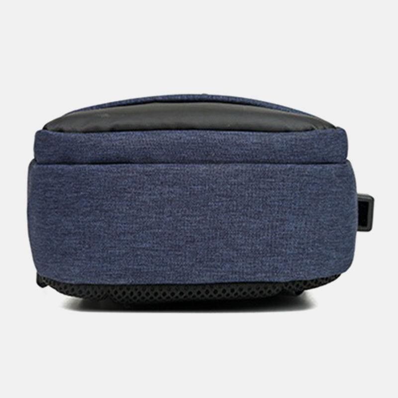 Hommes Oxford Étanche Grande Capacité Usb Chargement Poitrine Sac Messager Sac À Bandoulière