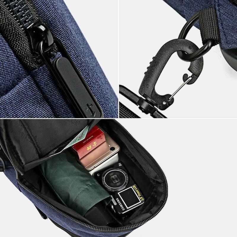 Hommes Oxford Étanche Grande Capacité Usb Chargement Poitrine Sac Messager Sac À Bandoulière