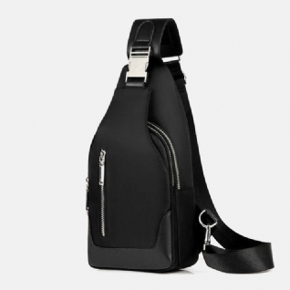 Hommes Oxford Usb Charge Étanche Décontracté Extérieur Sac À Bandoulière Sac De Poitrine Sac À Bandoulière