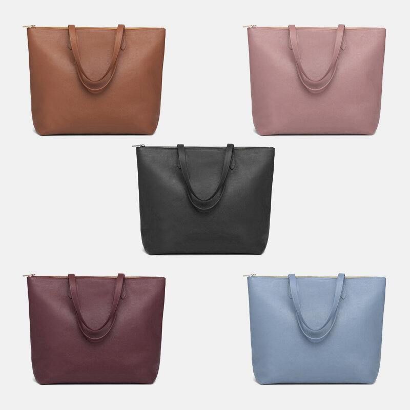 Brenice Femmes Pu Cuir Porte-clés Multi-poches Grande Capacité Ordinateur Portable Sac Porte-documents D'affaires Sac À Main