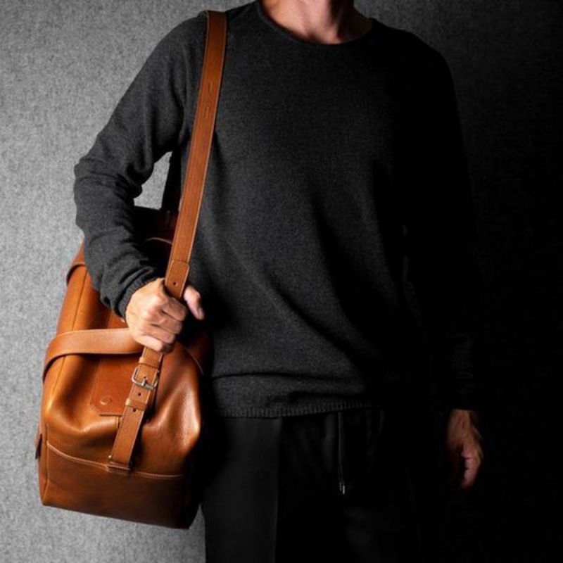 Ekphero Solid Casual Multifonction Bag Pour Homme