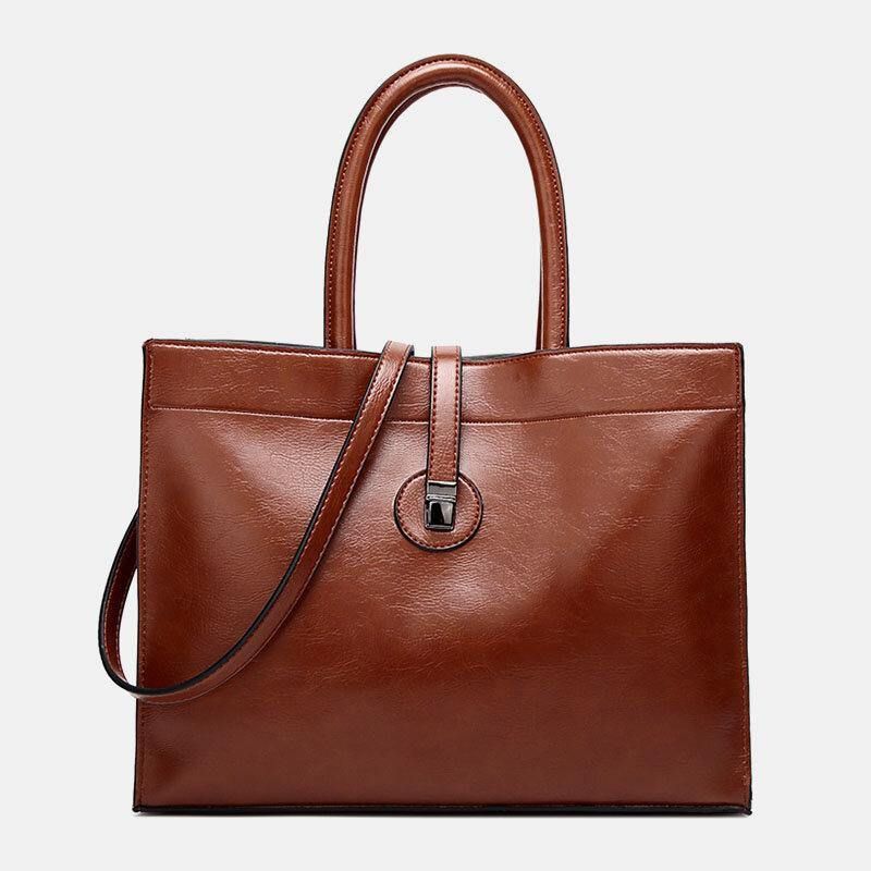 Femmes Faux Cuir Rétro Multi-poches Grande Capacité Sac À Main Sac À Bandoulière Fourre-tout