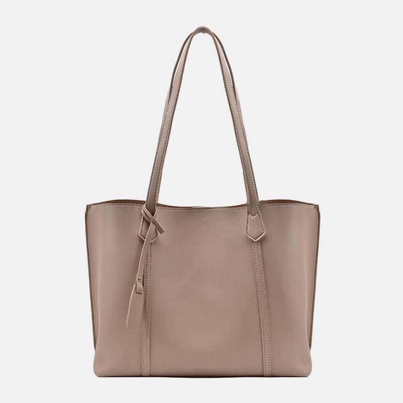 Femmes Pu Cuir Grande Capacité Casual Brief Tote Sac À Bandoulière Sac À Main