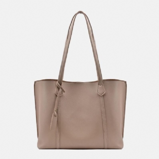 Femmes Pu Cuir Grande Capacité Casual Brief Tote Sac À Bandoulière Sac À Main