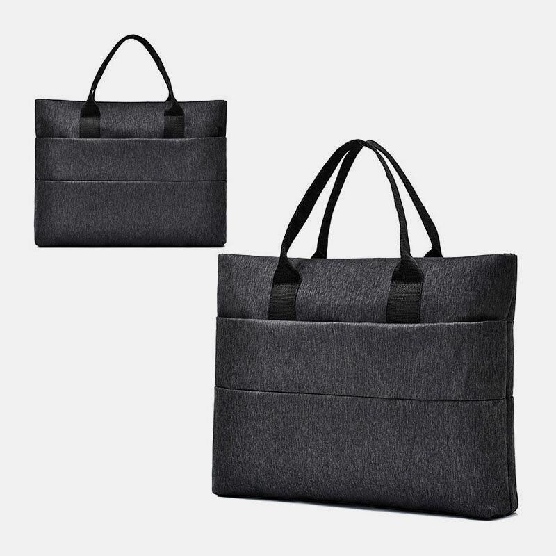 Hommes Toile Multi-couche Casual Business Outdoor Portable 13.3 Pouces Laptop Bag Sac À Main