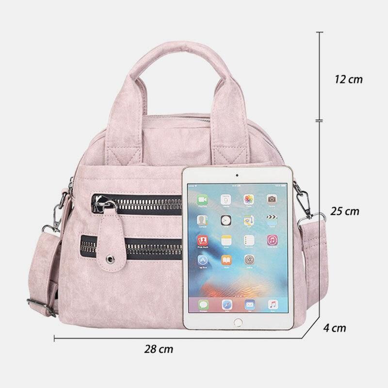 Sacs À Main Multi-poches Pour Femmes Sac À Bandoulière En Cuir Imperméable