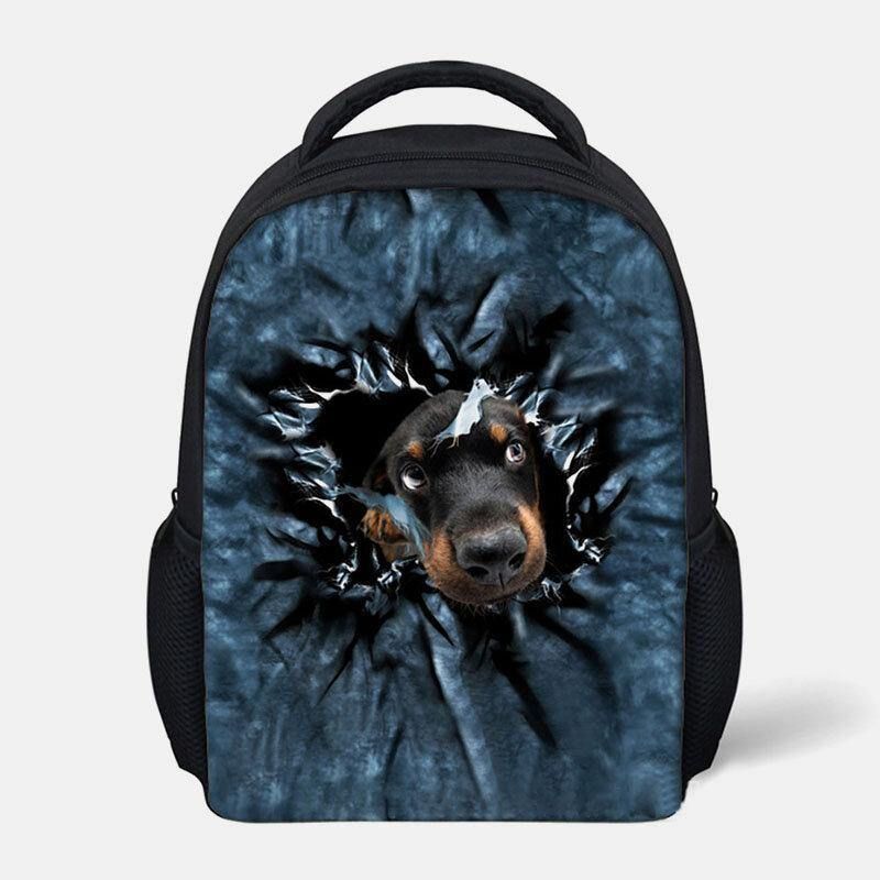 Animal Unisexe Créatif Dessin Animé 3d Mignon Chat Décontracté Extérieur Petit Sac À Dos Cartable