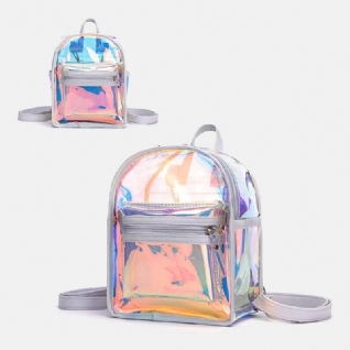 Femmes 2pcs Gelée Transparente Multi-porter Mini Sac À Dos Sac À Bandoulière Sac À Main